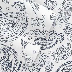 Coarse Paisley Pattern 4-Piece Sheet Set