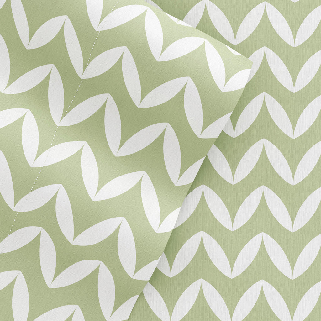 Puffed Chevron Pattern 4-Piece Sheet Set