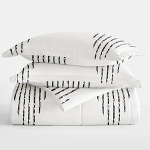 Diamond Stripe Down-Alternative Comforter Set