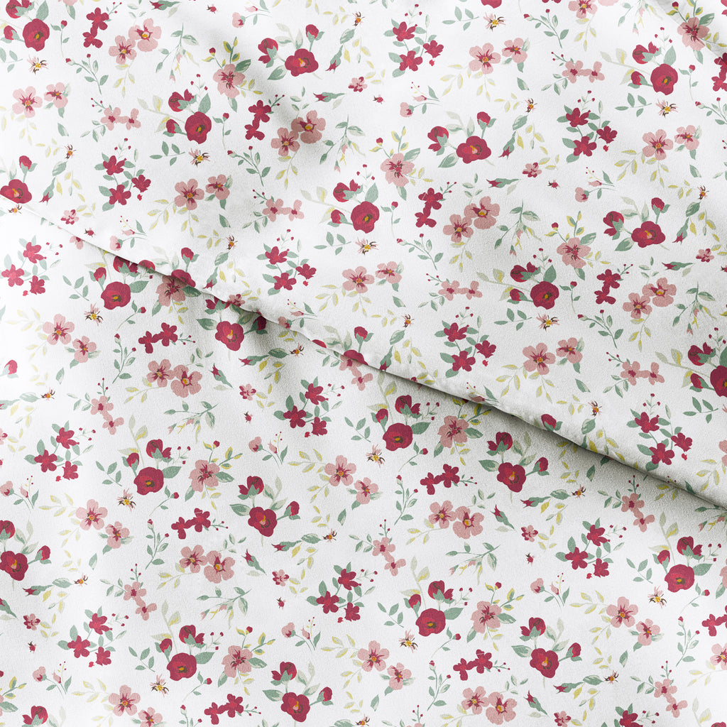 Blossoms Pattern 3-Piece Duvet Cover Set