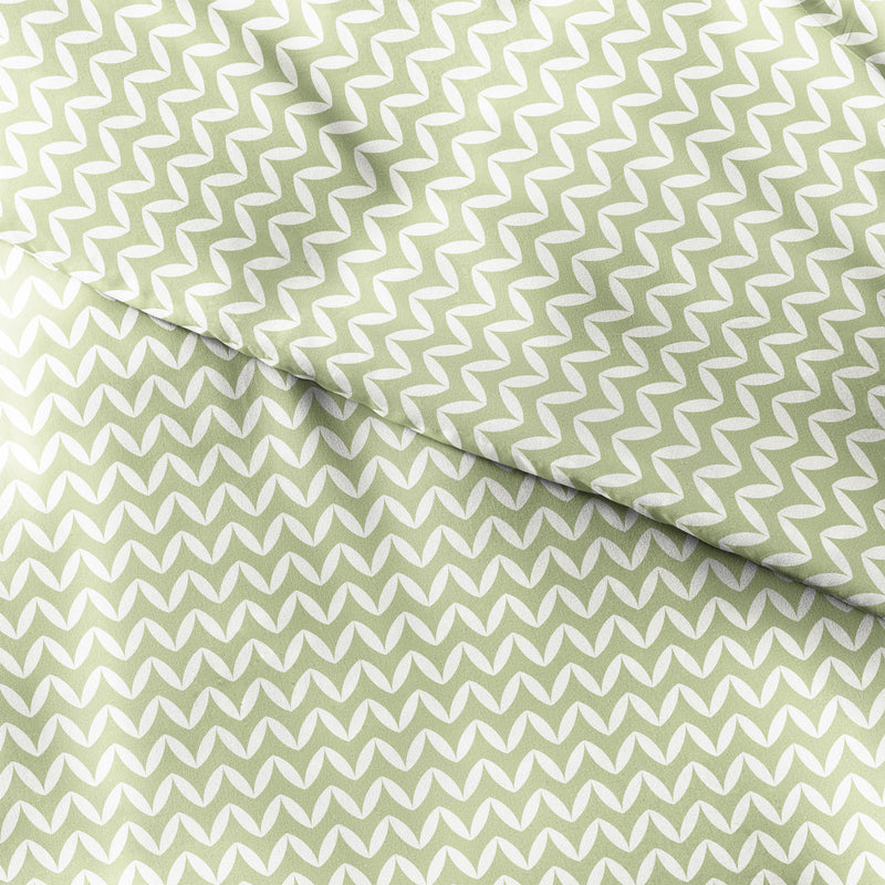 Puffed Chevron Pattern 3-Piece Duvet Cover Set