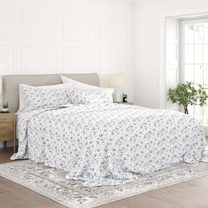 Blossoms Pattern 4-Piece Sheet Set