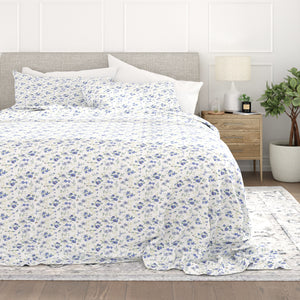 Blossoms Pattern 4-Piece Sheet Set