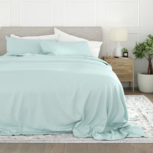 Checkered Embossed 4-Piece Sheet Set