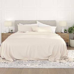 Checkered Embossed 4-Piece Sheet Set