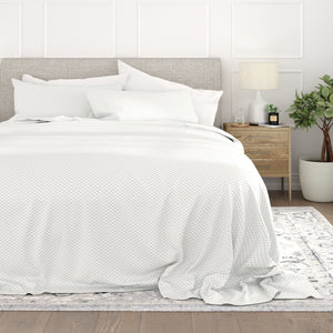 Checkered Embossed 4-Piece Sheet Set