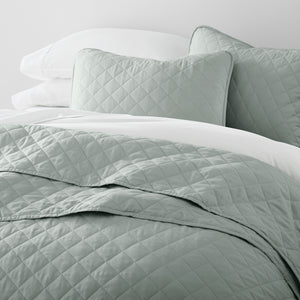 3-Piece Diamond Stitch Quilted Coverlet Set