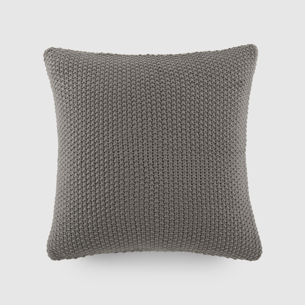 Seed Stitch Knit Throw Pillow Cover and Insert