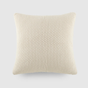 Seed Stitch Knit Throw Pillow Cover and Insert