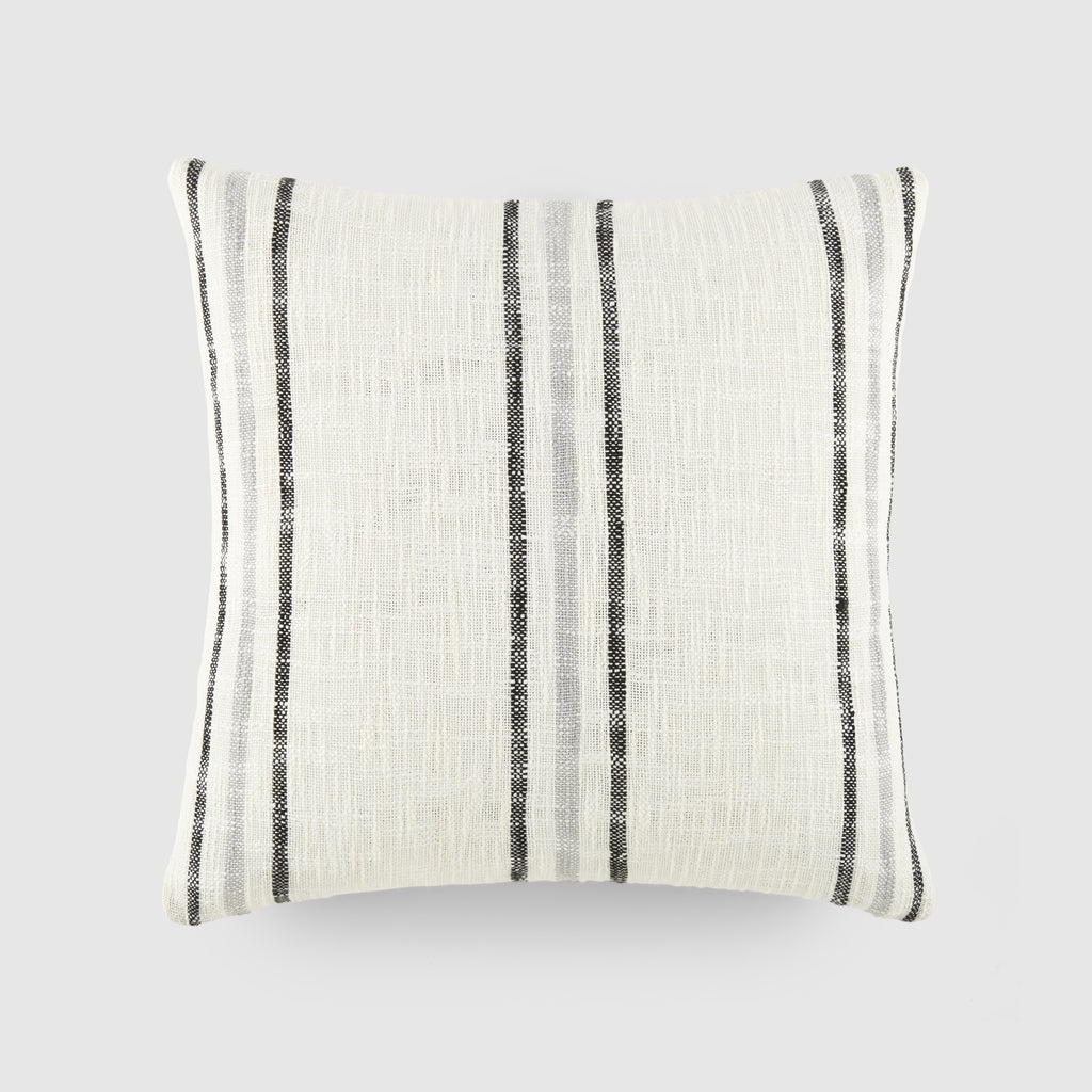 Yarn-Dyed Framed Stripe Décor Throw Pillow