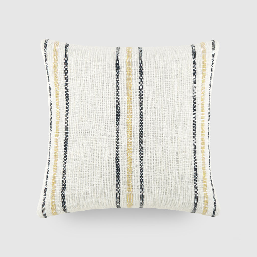 Yarn-Dyed Framed Stripe Décor Throw Pillow